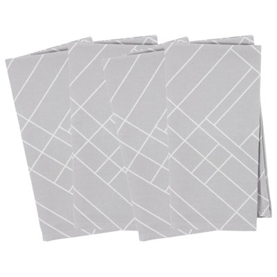 Oak Park 100% Cotton Geometric Square Napkin