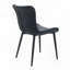 Ensemble de 2 chaises de salle à manger noires: chaises d'appoint Mid-Century modernes en similicuir pour la cuisine, la salle à manger, le salon et la réception-727199557