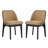 Bason 19.5" H Polyester Upholstered Dining Chair With Black Solid Wood Legs-362748852