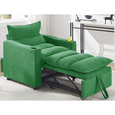 Fauteuil convertible en velours