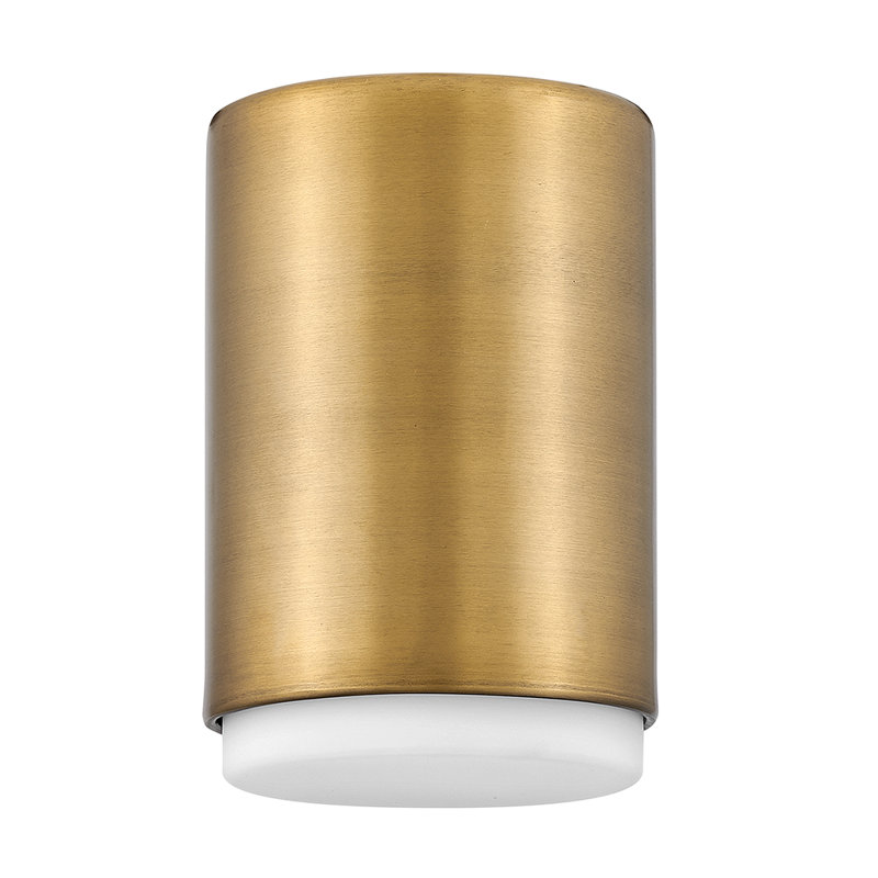 Fitzgerald Flush Mounted Sconce, Lacquered Brass, Brass