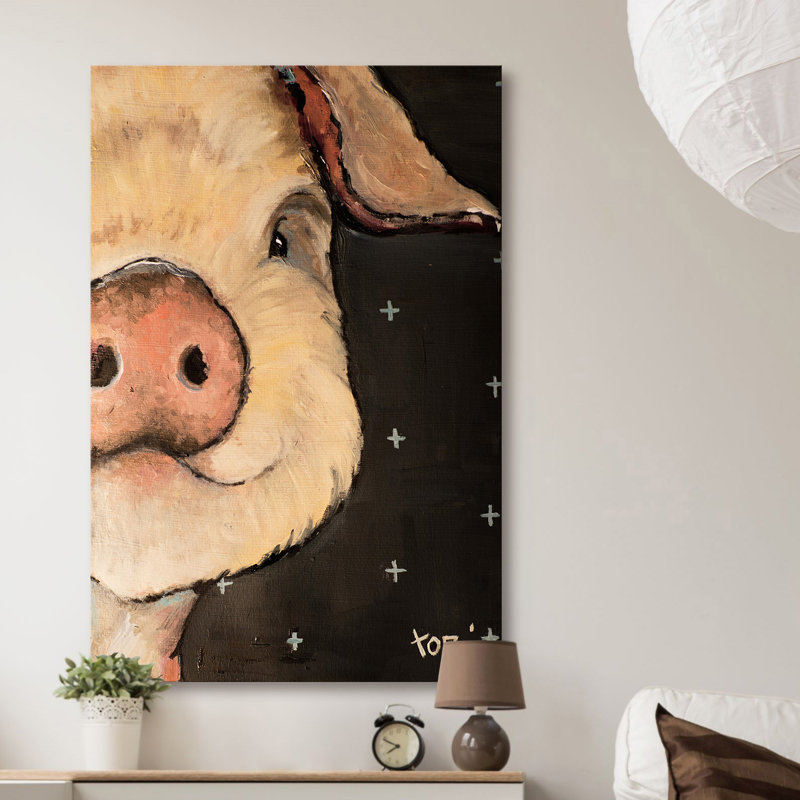 Pigshot by Tori Campisi - Wrapped Canvas Painting, 61cm H x 41cm W x 3.81cm D