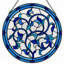 Panneau de vitrail floral 12 "H 12"-818829595