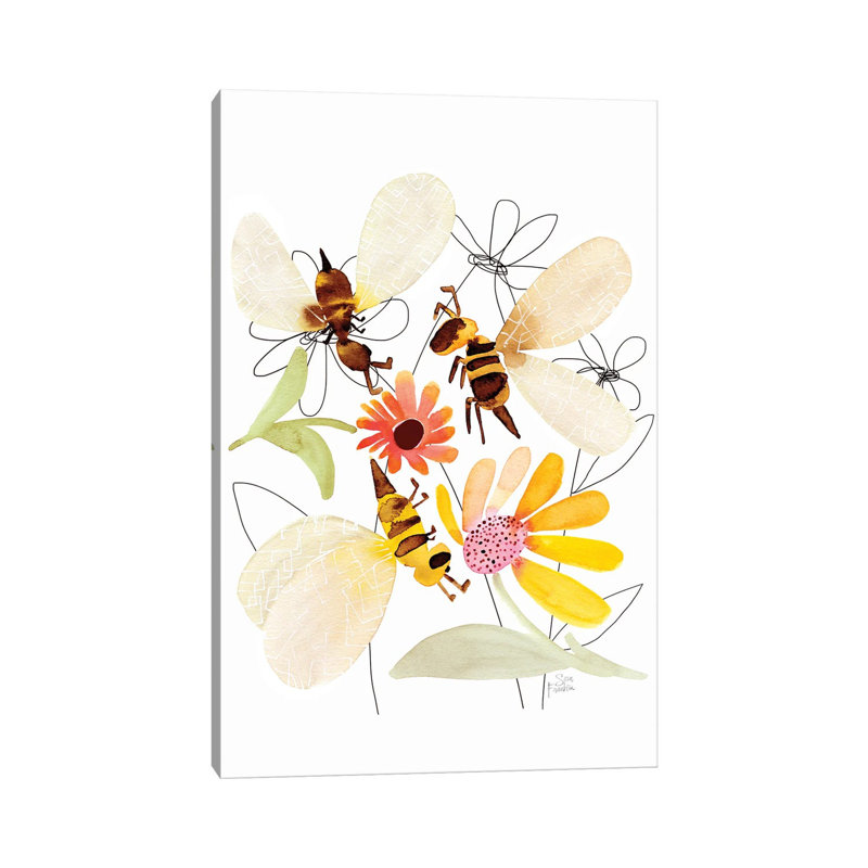 Bees by Sara Franklin - Wrapped Canvas Gallery-Wrapped Canvas Giclée, 101.6 cm H x 66.04 cm W x 1.91 cm D