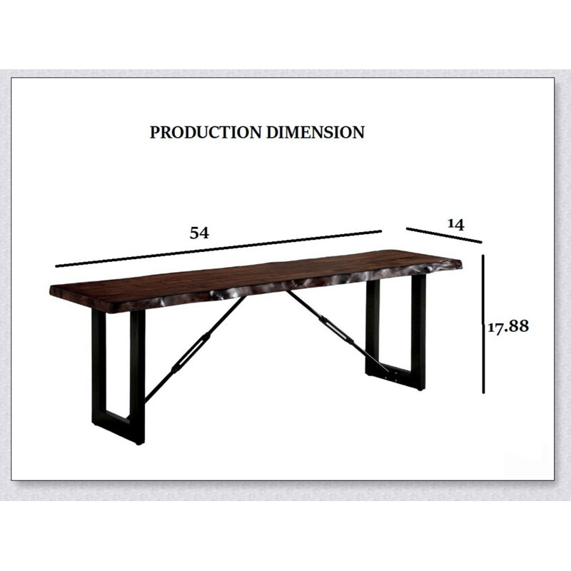 Banc industriel en forme de U industriel en métal bicolore avec chaînette, parfait pour un décor rustique et moderne
