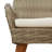 vidaXL Garden Dining Set with Cushion 3 pcs Beige Poly Rattan-239490376-239490373-239490372