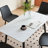 Large Rectangular Table With Strong Metal Base Modern Stone Dining Table For Kitchen 1.4M