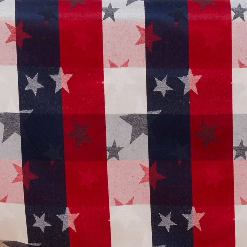 Patriotic Stars & Checkered Tablecloth – Americana Table Linen for Memorial Day, Fourth of July & Holiday Entertaining