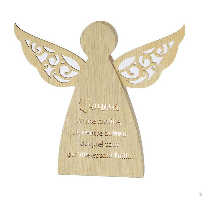 Veilleuse ange en bois Joreen