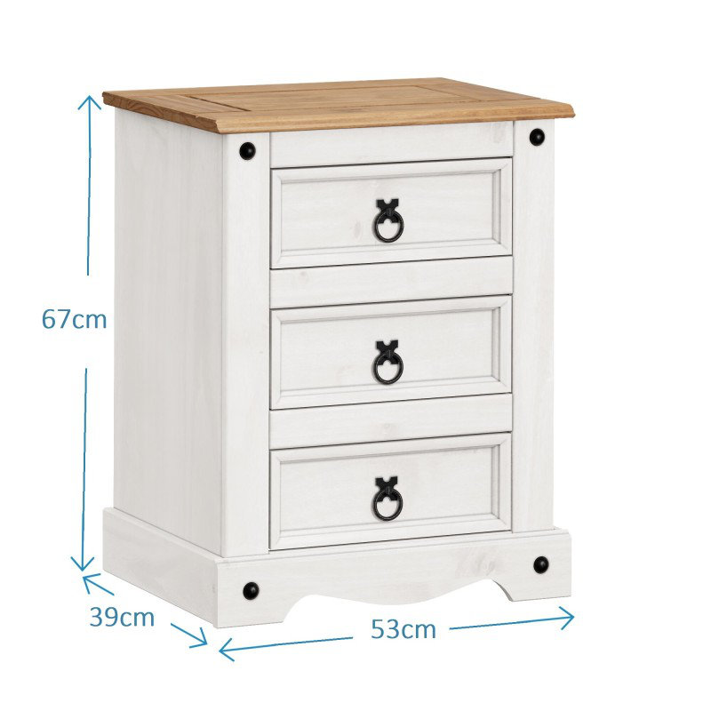 Ariee 53cm W Solid Wood Bedside Table