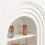 White Manufactured Wood Freestanding Fireplace