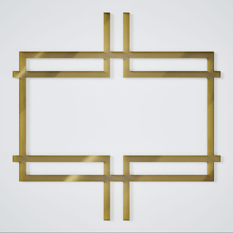 Miroir doré Granby, 15.38" H x 15.375" W x 0.125" D, Doré