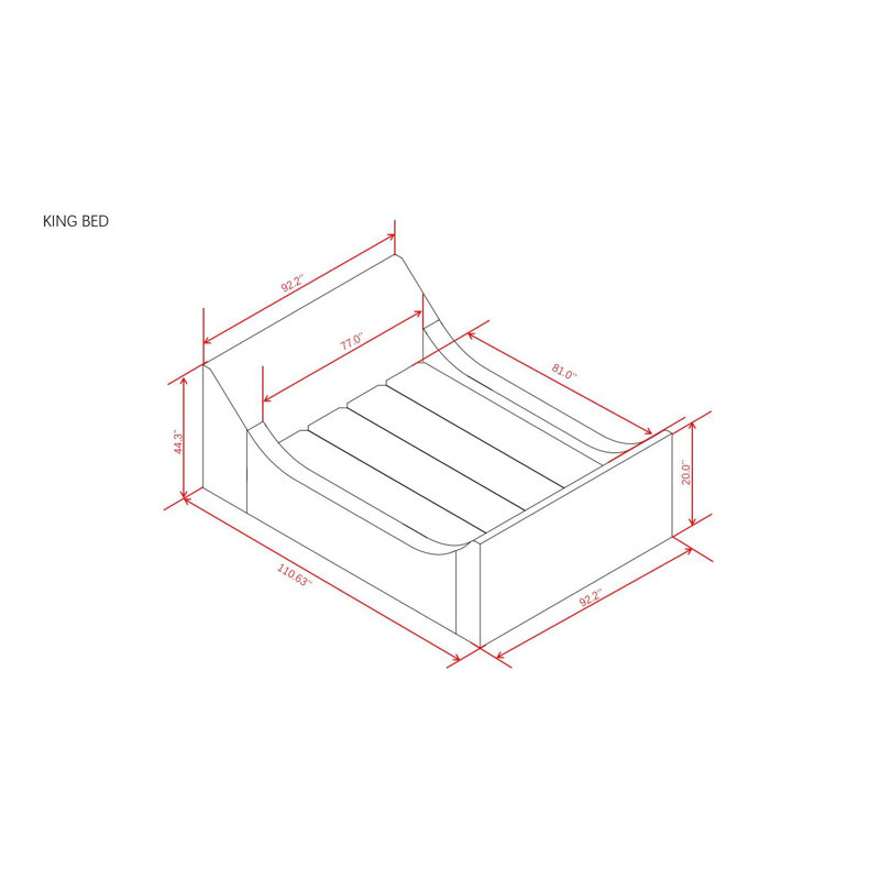Crowne Upholstered Bed, King