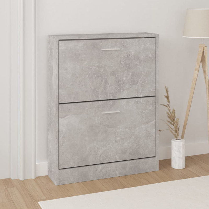Shoe Cabinet 59x17x81 cm Engineered Wood, Light Grey