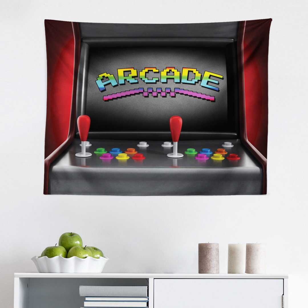 Wandbehang Arcade Maschine Retro Gaming Spaß Joystick Tasten Vintage 80'S 90'S Elektronisch