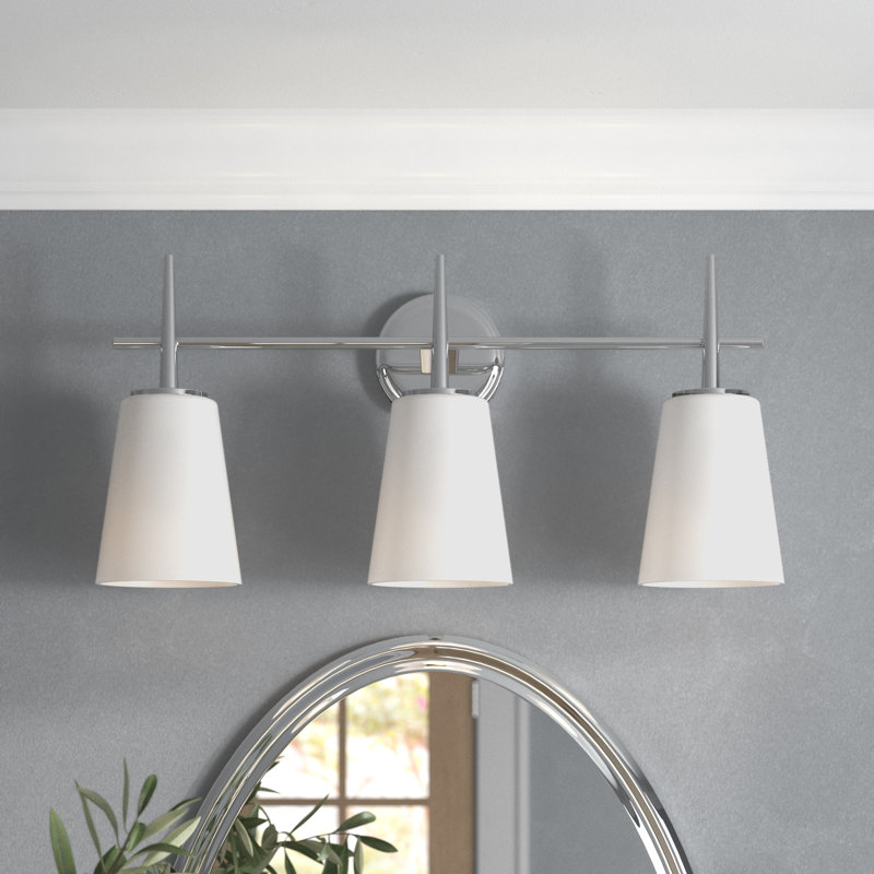 Erlandson 3 - Light Dimmable Vanity Light, Chrome, 9 W A19 Medium