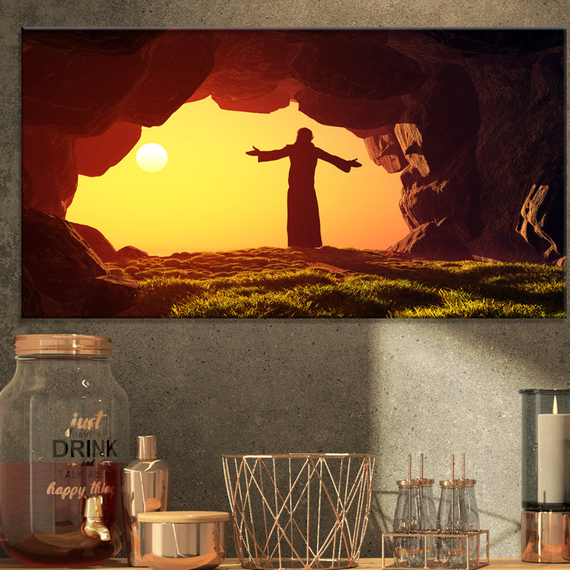 «Man Praying», reproduction d'impression, H 16 po x l 32 po x P 1 po, Toile tendue