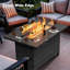 Table d'extérieur pour foyer d'extérieur au propane en rotin pour patio extérieur