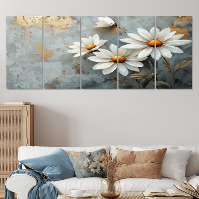 Geraniums forme pure Minimalisme I - Art mural marguerites - Art mural traditionnel sur toile