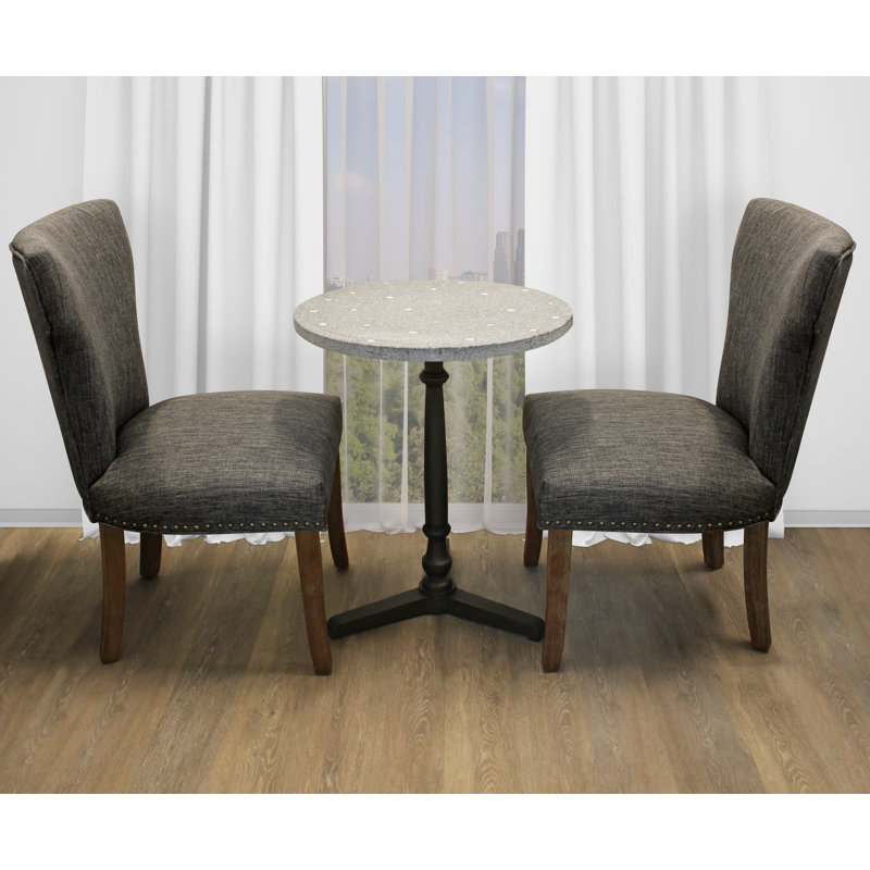 Ensemble repas pour 2 personnes Aryhanna, Gris foncé / brun foncé
