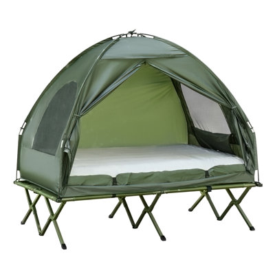 Outsunny Person Foldable Camping Cot with Tent