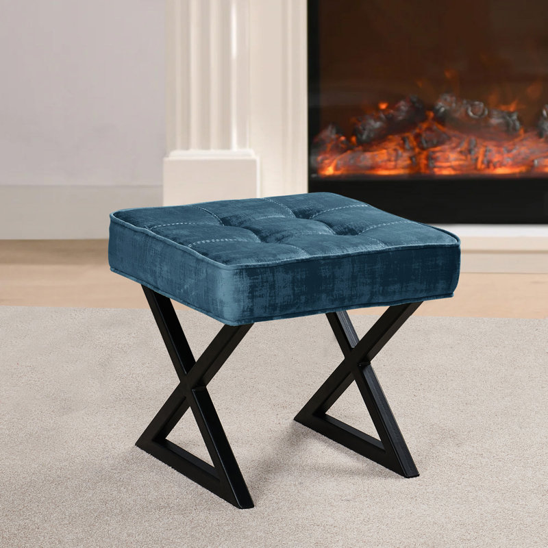 Repose-pieds standard large de 18 po Kadra, Bleu majolique