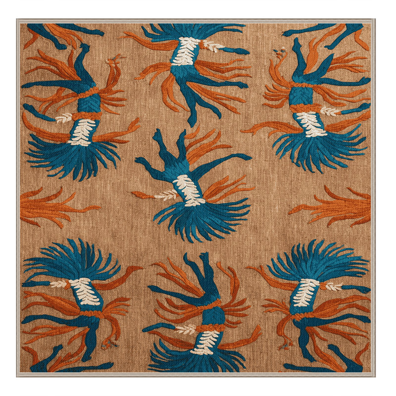  Tapis lavable Hula, Carré 4 pi