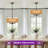 Aarzo 19.7" 5-Light Handwoven Rattan Drum Chandelier, Dimmable Boho Ceiling Light Fixture for Dining Room, Bedroom & Entryway