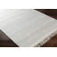 Rectangle Bertile rayé tissé à plat à la main recyclé P.E.T. Tapis bleu clair / beige-2104143342