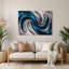 Gradient Abstract 63, art mural en métal bleu-179495317