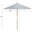 Parasol en bois 9 pi Whisenant-645242451