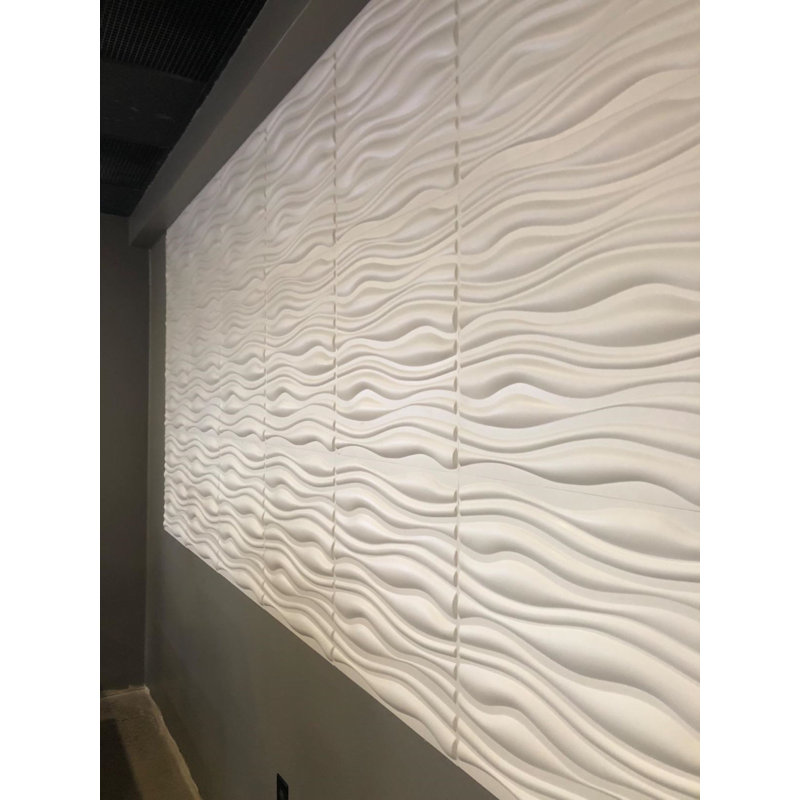 Porter-Mahoney 19.7" x 19.7" 3D Wall Panel (12-pack), White