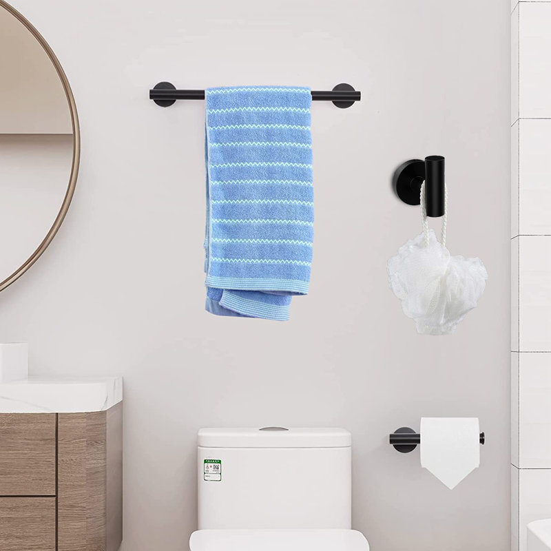 3 - Piece Bathroom Hardware Set, Matte Black