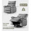 Fauteuil inclinable manuel pivotant en polyuréthane de 41,7 po de largeur avec coussin d'éponge épais-313979947