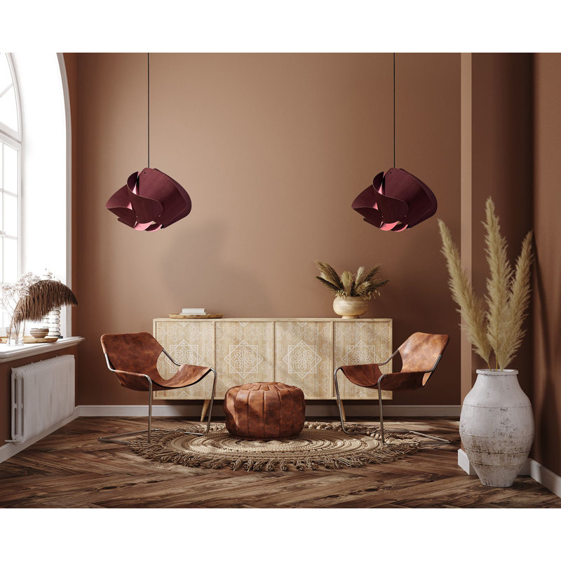 Luminaire suspendu Matilda, Violet, H 15,8 po x l 26,8 po x P 26,8 po
