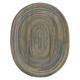 Hand Knotted Wool Area Rug in Blue