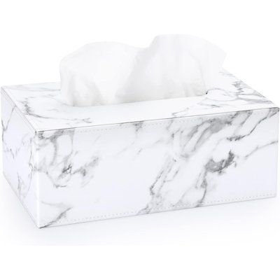 Couvercle de boîte à mouchoirs rectangulaire en cuir - Porte-boîte à mouchoirs élégant avec fond magnétique, boîte à mouchoirs décorative en polyuréthane
