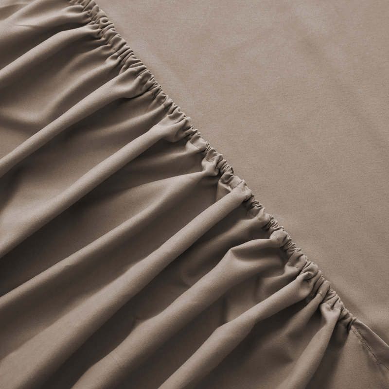 Angeliza Microfiber Standard Fitted Sheet, Kingsize (5'), Beige