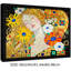 «Black Gustav Klimt», art abstrait avec femme et fleurs-1404357501