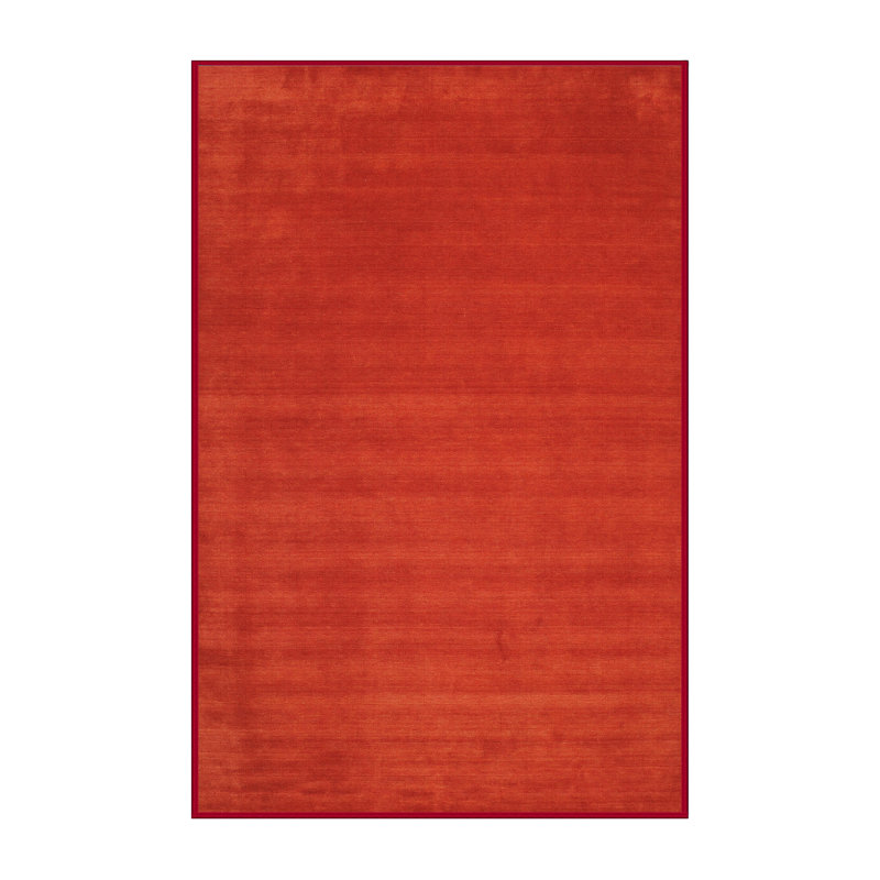 Tapis de zone rouge contemporaine, Rectangle 7 pi x 10 pi