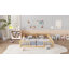 Lit double double avec clôture, garde-corps, lit Montessori sans porte pour filles, aucun sommier-1172201037