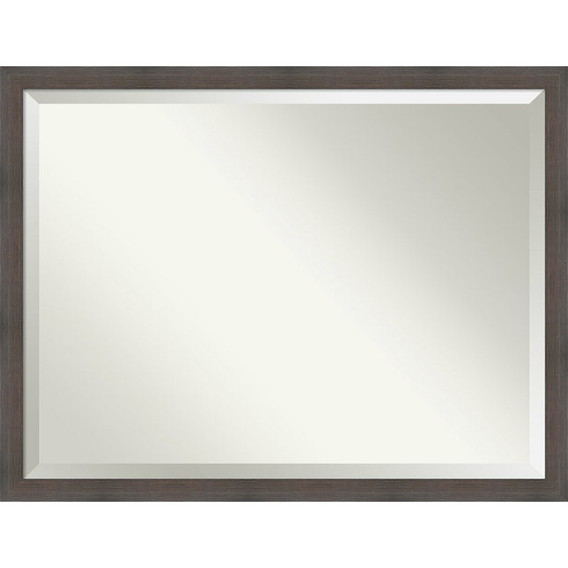 Modeste Flat Mirror, 33" x 43", Matte Gray