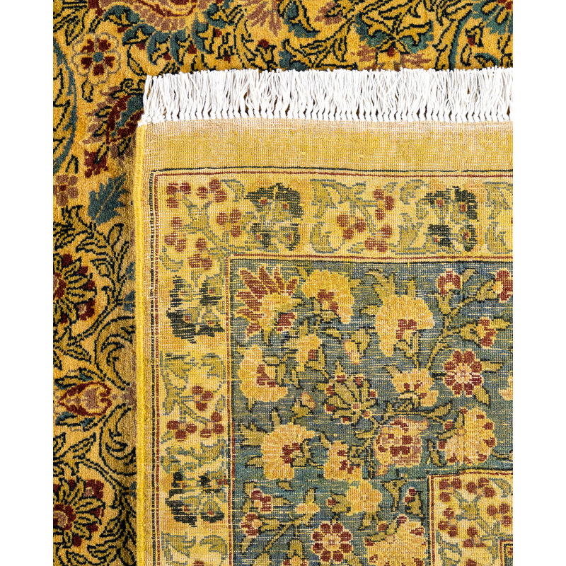 Overdyed Hand-Knotted Wool Modern-Contemporary Gold Area Rug 8' 1" x 10' 5"