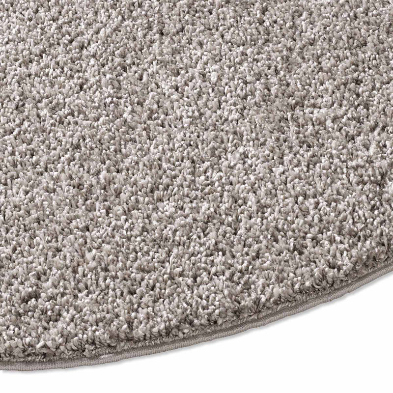 Alrai Solid Colour Shag Area Rug, Round 200cm