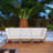 Marina 3 Piece Outdoor Patio Teak Set In Natural White