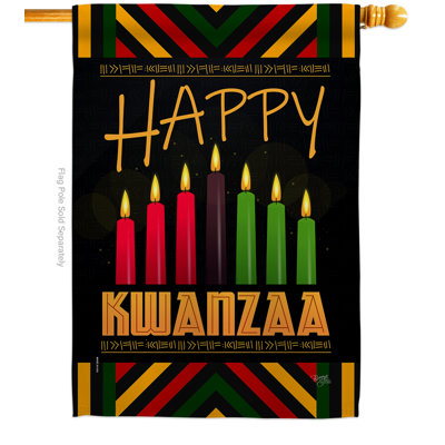 Kwanzaa Greeting 2-Sided Polyester 40 x 28 in. House Flag