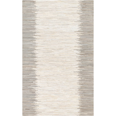 Alsadig Leather Geometric Indoor Rug