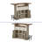 Afschin 55.1'' Home Bar Cabinet With LED Light