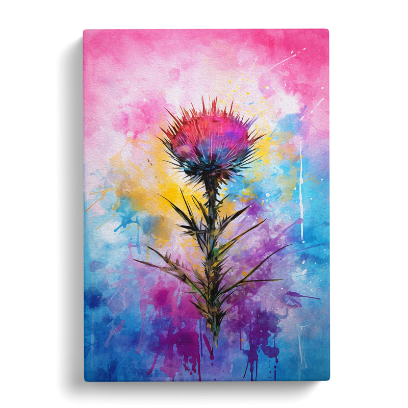 Thistle - Wrapped Canvas, 76cm H x 50cm W x 3cm D