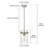 1-Light 5.1"W Medium Glass Pendant Light for Over Sink-121632946-132142426